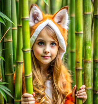 Фотография девочки в костюме лисички